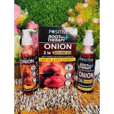 Picture of Positive Root Therapy ONION 2 in1 Advanced Hair Oil and Hair Shampoo 200ml + 200ml