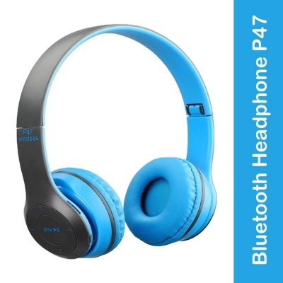 Picture of Wireless Bluetooth Headphone P47 Stereo Earphone with SD Card Slot - Bluetooth Earphone - Multicolor