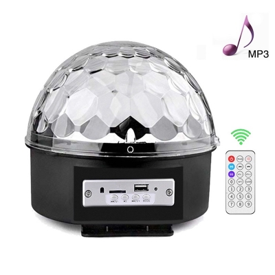 Picture of LED Remote Control Music Magic Ball Effect Disco DJ Light with MP3 - Multicolor