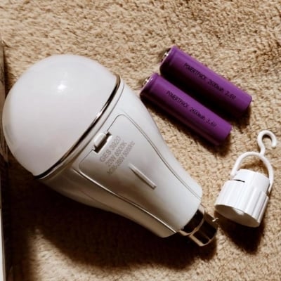 Picture of Rechargeable LED Light Double Battery AC/DC 15 WATT, 3 to 4 hours Backup - White
