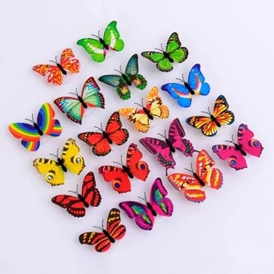 Picture of Beautiful Butterfly LED Night Light Lamp With Suction Christmas Wedding Decor-1pcs Available in a variety of colors - Multicolor