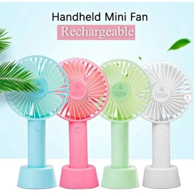 Picture of Mini USB Lithium Battery Rechargeable Hand Fan - Multicolor