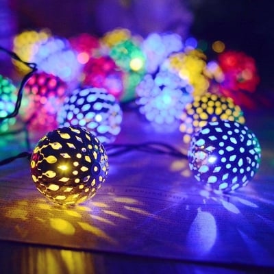 Picture of Home Decorative Lights - Metal Snow Ball- (Multicolur) - Multicolor