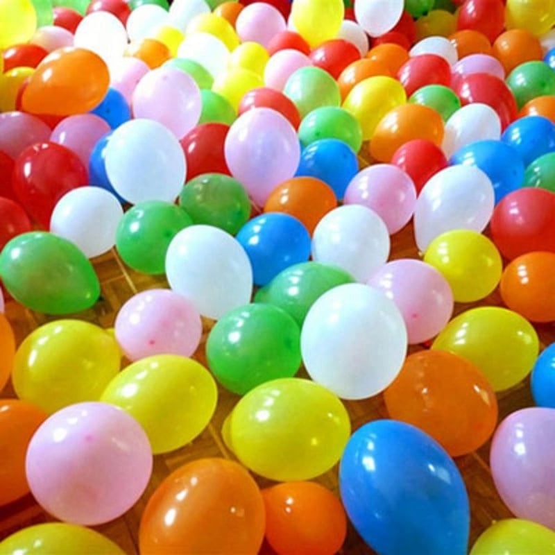 Picture of Birthday Balloons – 200 Pcs (2 Packets) - Multicolor