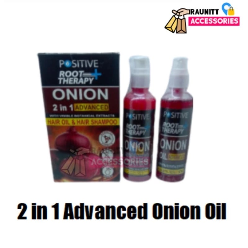 Picture of Positive Root Therapy ONION 2 in1 Advanced Hair Oil and Hair Shampoo 200ml + 200ml
