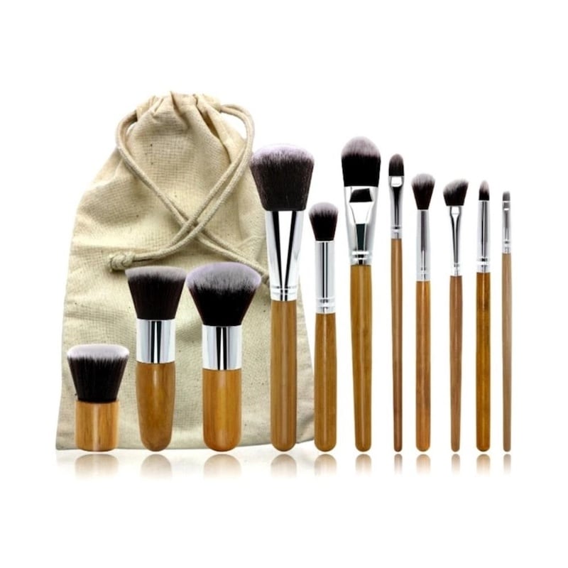 Picture of Bamboo Makeup Brush Set - 11 PCS - Multicolor