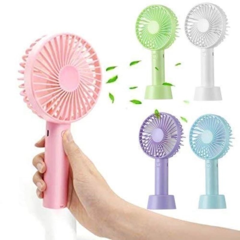 Picture of New Mini Rechargeable USB Charging Portable Handheld 3 Gear Speed Desktop Fan - Multicolor