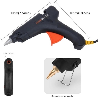 Picture of Combo Pack 100W Hot Melt Glue Gun With 5 Glue Stick, 100 Watt Glue Gun For Diy Art Crafts, Joint Repair - Multicolor