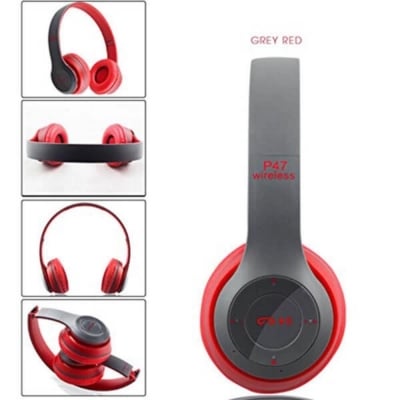 Picture of Wireless Bluetooth Headphone P47 Stereo Earphone with SD Card Slot - Bluetooth Earphone - Multicolor