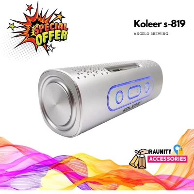 Picture of KOLEER S819 Wireless Bluetooth 5.0 Portable Speaker / Rechargeable / Super Bass / LED Light / FM Radio / TF Slot / AUX - Multicolor