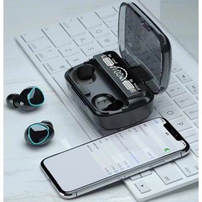 Picture of M10 TWS wireless bluetooth headset with Smart Display panel version 5.1 - Black