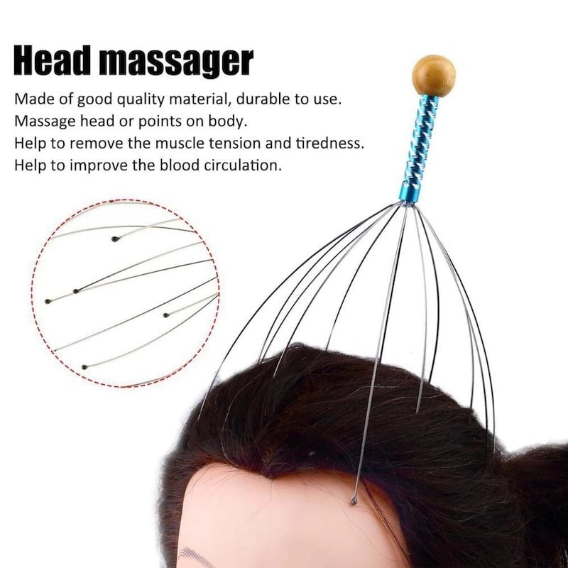Picture of Pro Head Neck Scalp Relax Massager Stainless Steel Head Massage - Multicolor