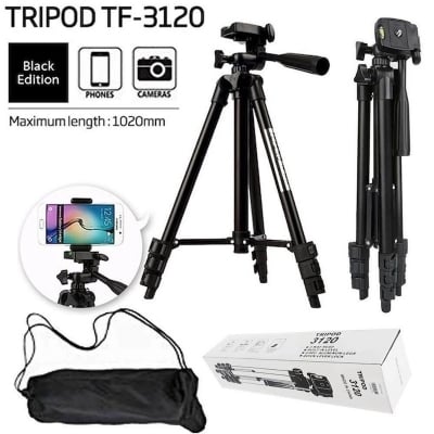 Picture of 3120 Tripod Stand for Mobile Camera - Perfect for TikTok And YouTube Videos - Black Complete with Microphone U1 Full Package - Multicolor