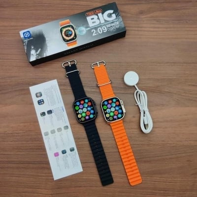 Picture of T900 Ultra Smart Watches 2 Inches Series 8 Men Smartwatch Women Wireless Charging Touch Screen Smartwatch Bluetooth Calls BraceletBlack, Orange