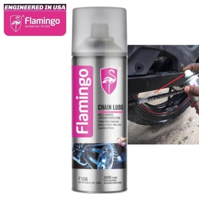 Picture of Flemingo Chain Lub 220 ml and Chain Clean Brush for Motorbike combo pack 2 - Easy to Use And Maintain - Reliable and Durable