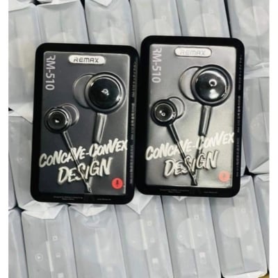 Picture of REMAX RM 510 Wired Earphone new unique headphone black - Multicolor