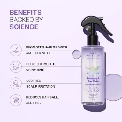 Picture of Bare Anatomy Rosemary Rice Water Hair Spray — 200ml