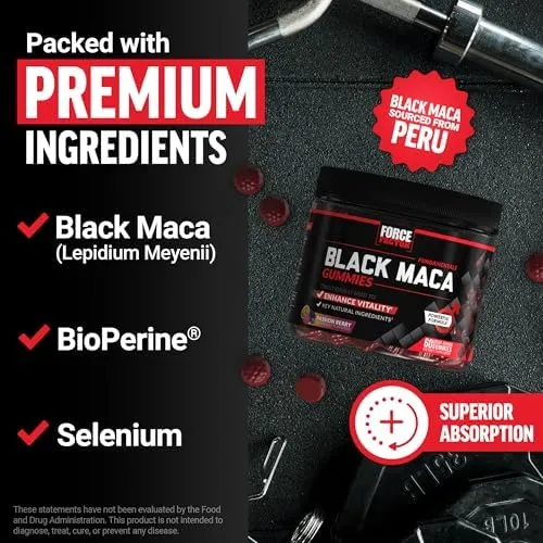Picture of Force Factor Black Maca Gummies (60 Gummies)