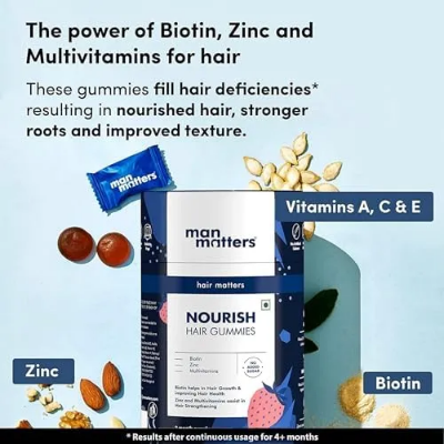 Picture of Man Matters Biotin Hair Gummies – 60N (No Added Sugar)