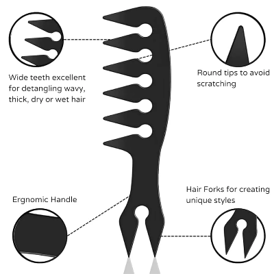 Picture of Hairdressing Oil Hair Comb | Integrated Styling Applicator