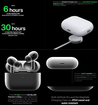 Picture of AirPods Pro Made in Dubai Wireless Charging  Bluetooth Earbuds IPX4  In-Ear Earphone Test