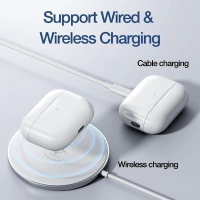 Picture of AirPods Pro Made in Dubai Wireless Charging  Bluetooth Earbuds IPX4  In-Ear Earphone Test