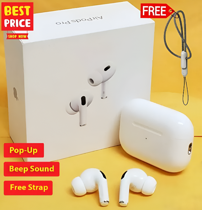 Picture of AirPods Pro 2nd genaration Made in Dubai Wireless Charging  Bluetooth Earbuds