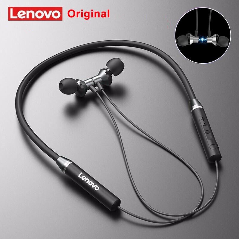 Picture of Lenovo Wireless Headsets HE05X Sport Earphone Magnetic Hanging Bluetooth 5.0 Call noise reduction 8 Hours Music Control - Headphone - Headphone - Ear Phone - Earphone