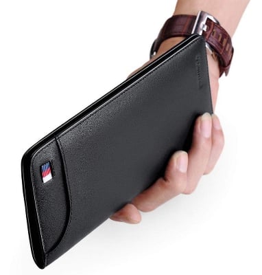Picture of Mobile Cover and Card Holder Long Wallet - Black