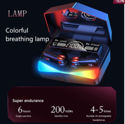 Picture of M28 TWS Bluetooth 5.1 Gaming Headset Dual Mode Wireless Earphones Sports Stereo Sound Low Latency LED Digital Display Smart Touch Earphone