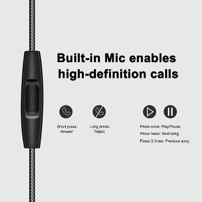 Picture of QKZ DM10 Zinc Alloy HiFi Earphone In Ear Earphone