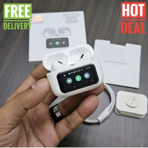 Picture of Airpods Pro 2  With Screen Display ANC / ENC Dobble Dark Touch Control Noise Reduction Long Battery  Bluetooth Headphone