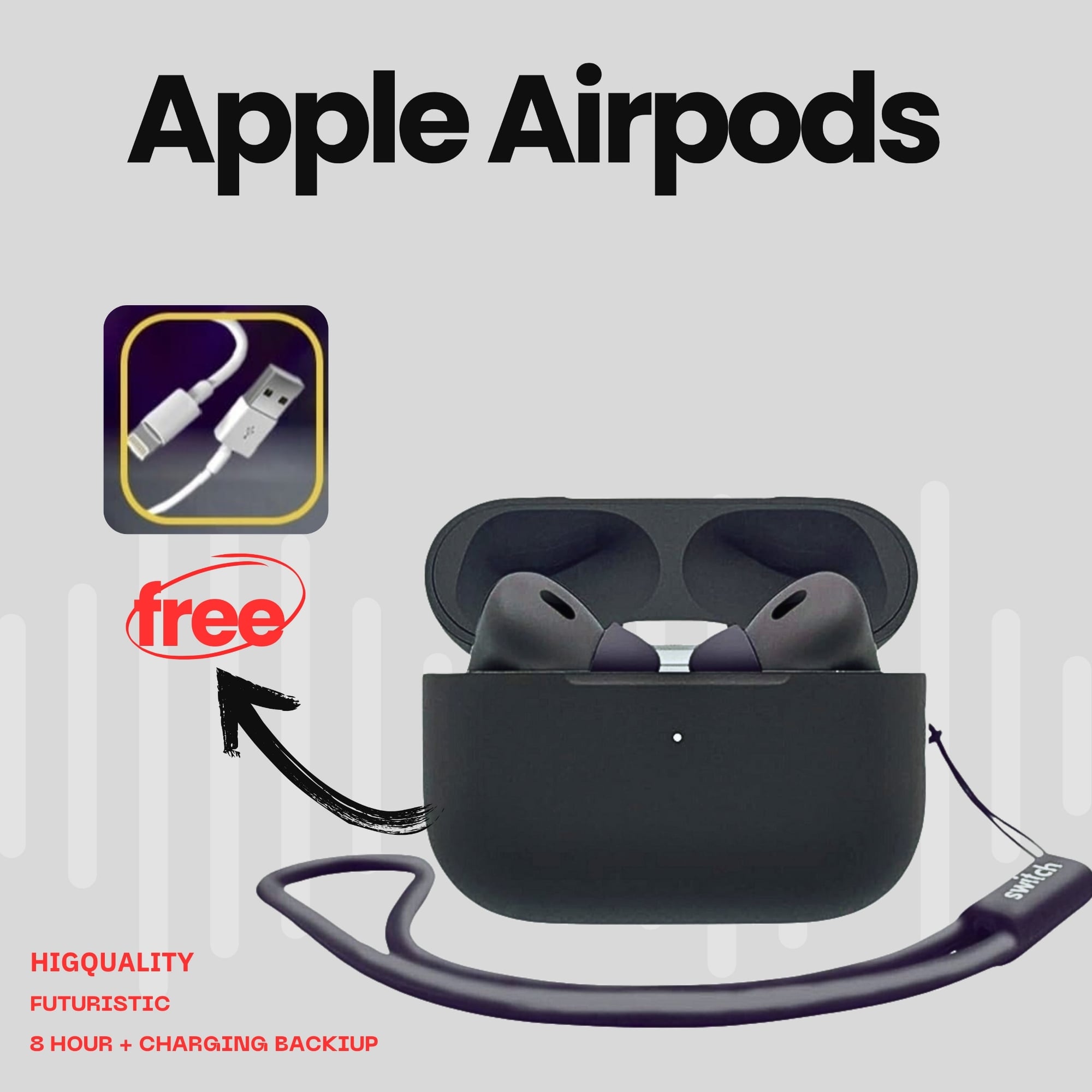 Picture of Airpods Pro / tws Black edition wireless earbuds Bluetooth replica Bluetooth headphone