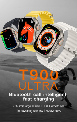 Picture of T800/T900 Ultra 2 Smart Watch 2.3" HD Screen Waterproof Bluetooth Calling Pedometer Heart Rate Blood Pressure Sleep Sports Watch for iPhone & Andriod Phone