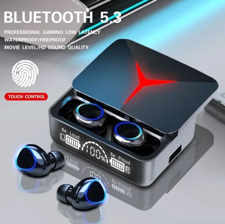 Picture of M90 Pro TWS Digital Display Earbuds with HD Voice Noise Cancelling Bluetooth Feature By Latfu