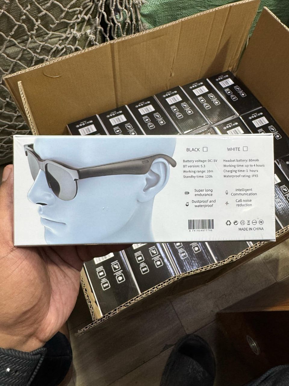 Picture of Unisex Smart Sunglasses with Hi-Res Audio, HD UV Protection, Wireless Calls & Music, Long Battery Life, Rechargeable, Touchpad Control By Latfu