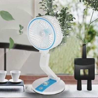 Picture of LR Rechargeable Folding Table Fan with Light Multifunctional Cute fan By Latfu
