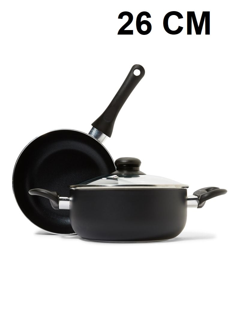 Picture of Prestiege Deluxe Granite (Set of 3 Pieces Sos Pan & Fry pan with 1 Lid) Induction Bottom (Multicolor26)