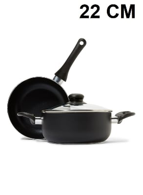 Picture of Prestiege Deluxe Granite (Set of 3 Pieces Sos Pan & Fry pan with 1 Lid) Induction Bottom (Multicolor22)