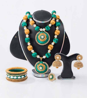 Picture of Multi Color Silk Thread Jewelary Set