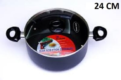 Picture of Kiam Non Stick Casserole (Sauce Pan) With Glass Lid (20cm-36cm) (Grey24)