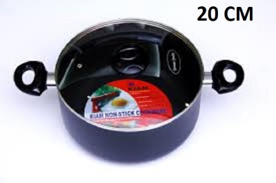 Picture of Kiam Non Stick Casserole (Sauce Pan) With Glass Lid (20cm-36cm) (Grey20)