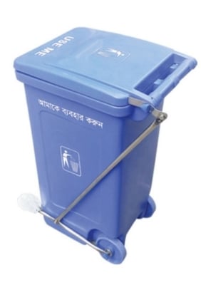 Picture of 120 Liter Big Size Plastic Made PADDLE / NONPADDLE Wheel System Garbage & Recycle Trash Bin / Chaka Dustbin Pedel (PADDLE)