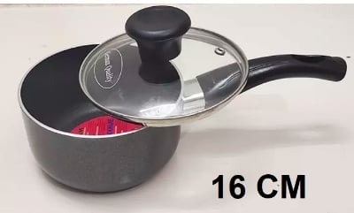 Picture of Kiam Marble Coated Milk Pan With Glass Lid (Multicolor16)