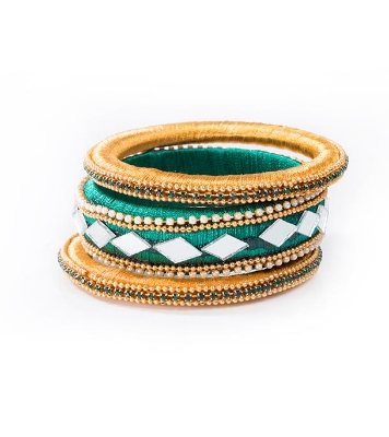 Picture of Multi Color Silk Thread Bangle set