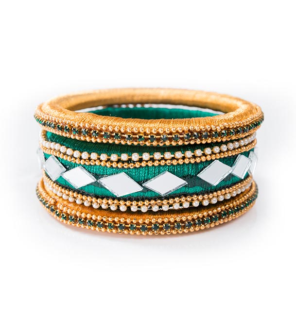 Picture of Multi Color Silk Thread Bangle set