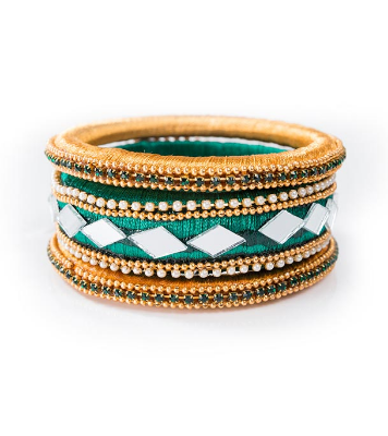 Picture of Multi Color Silk Thread Bangle set