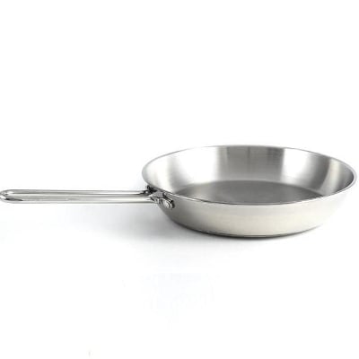 Picture of Stainless Steel Special Frying Pan with SS Handle 304 FOOD GRADE (Silver28CM)