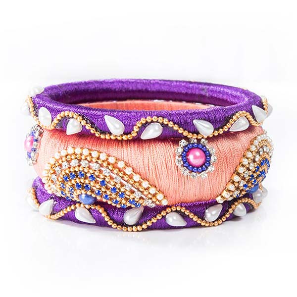 Picture of Pink  Color Silk Thread Earring 