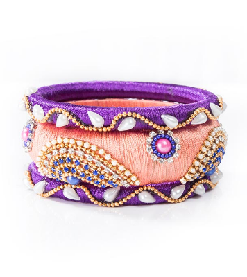 Picture of Pink  Color Silk Thread Earring 